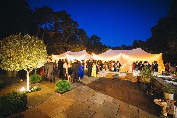 Capri Marquee setup in a garden
