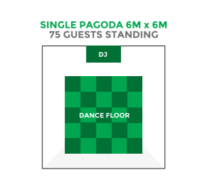6x6m Pagoda Dance Floor